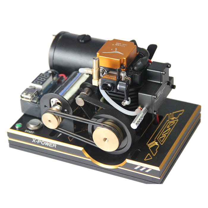 Single-cylinder Four-stroke Gasoline Engine Model with Metal Base and Digital Display | Enginediy