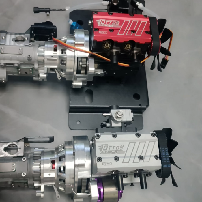 DIY SEMTO FS-L200AC RC model simulates oil-driven engine five-speed three-speed one empty one reverse pressure plate clutch gearbox | EngineDIY