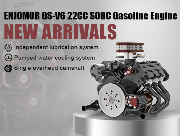 ENJOMOR GS-V6 22CC SOHC Four-stroke V-shaped six-cylinder Water-cooled Electric Gasoline Internal Combustion Engine Model