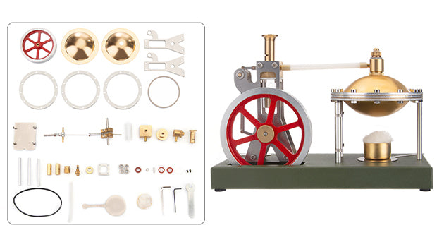 ENJOMOR Assembled Steam Engine Kit Retro Vertical with Boiler DIY KIT | Enginediy