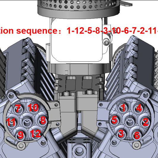 Timing diagram of ENJOMOR V12 engine model | EngineDIY