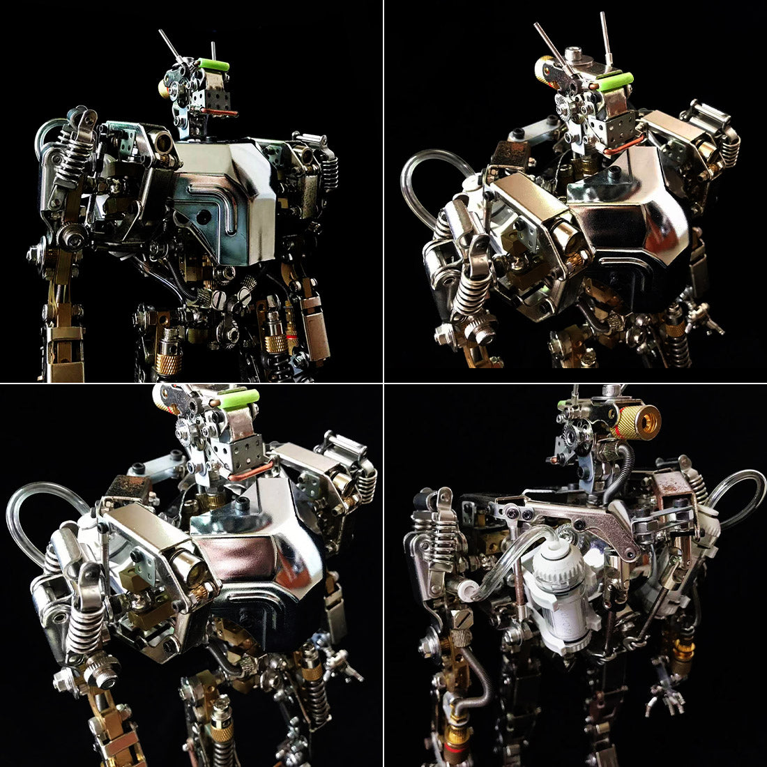 Humanoid-1 3D Metal Future Mech War Machine Model with Articulated Joints & Lights