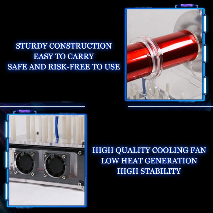 music tesla coil artificial lightning storm coil experiment model