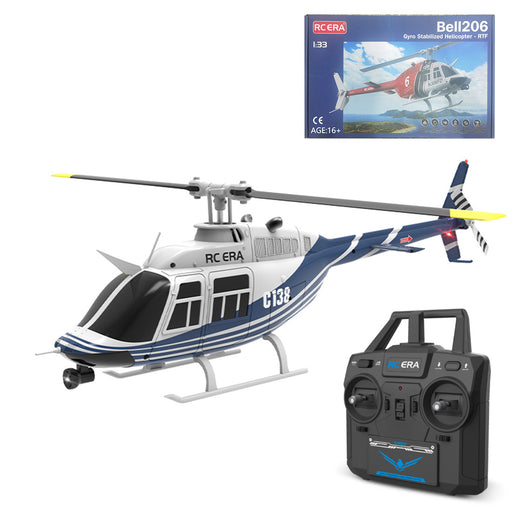 RC ERA C138 1/33 Scale BELL 206 Helicopter 2.4G 6CH Single-Rotor Gyroscopic Flying Aircraft Model