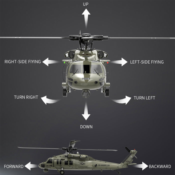 YU XIANG YXZNRC F09-V RC Helicopter 1/47 Scale 2.4G 6CH Dual Brushless Direct Drive Flybarless 6G/3D Stunt Model