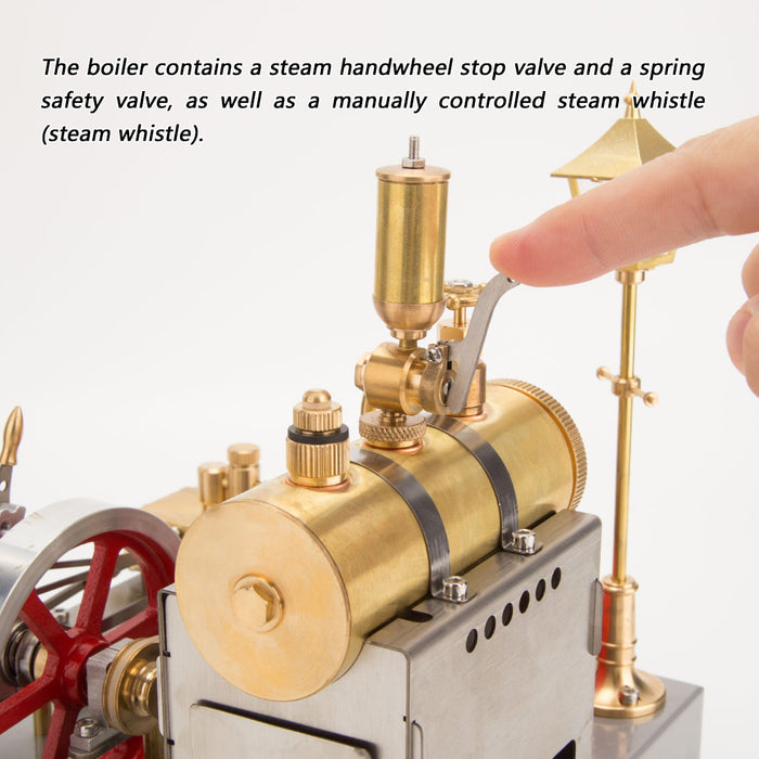 retrol se-02 metal steam engine model and boiler model kit with generator and street lamp