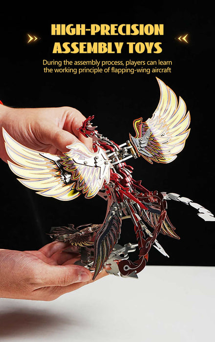 3D Metal Mechanical Phoenix Assembly Model Kit with Mechanical Transmission