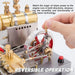 retrol se-02 metal steam engine model and boiler model kit with generator and street lamp