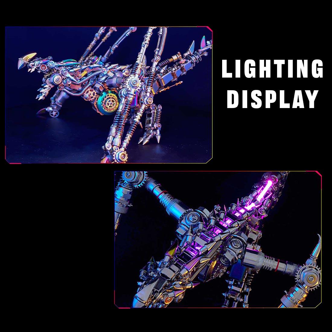 3D Metal Intelligential Dragon Model DIY Assembly Model-1390+PCS