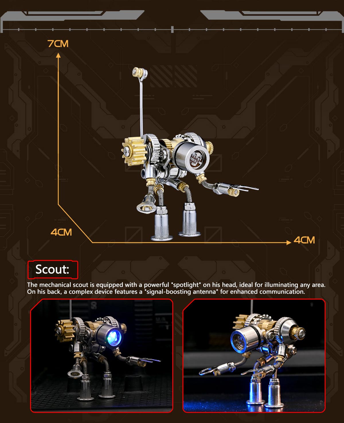 3D Metal Steampunk Mecha Assembly Model Kit Christmas Blind Box 