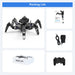 phage six-legged spider bionic metal robot programming diy intelligent experiment technology toy