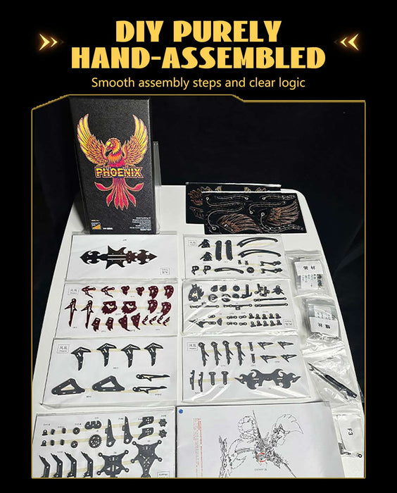 3D Metal Mechanical Phoenix Assembly Model Kit with Mechanical Transmission