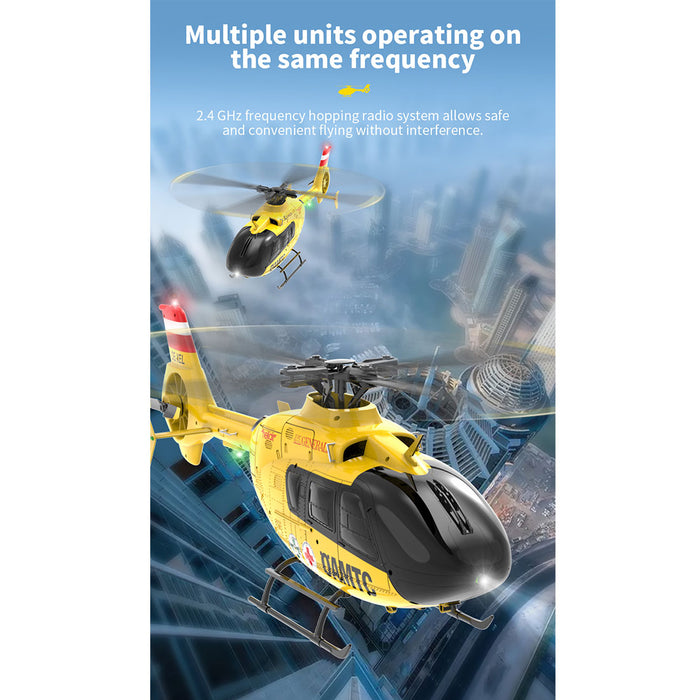 YU XIANG F06 RC Helicopter 1/36 Scale EC-135 2.4G 6-Channel Direct-Drive Brushless 3D Aerobatic Aircraft Model