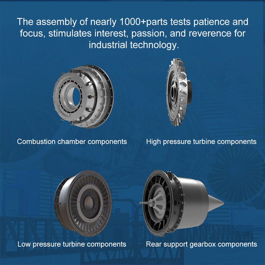 teching metal turbofan engine model kit that works build your own jet engine building set kota scale model DM119