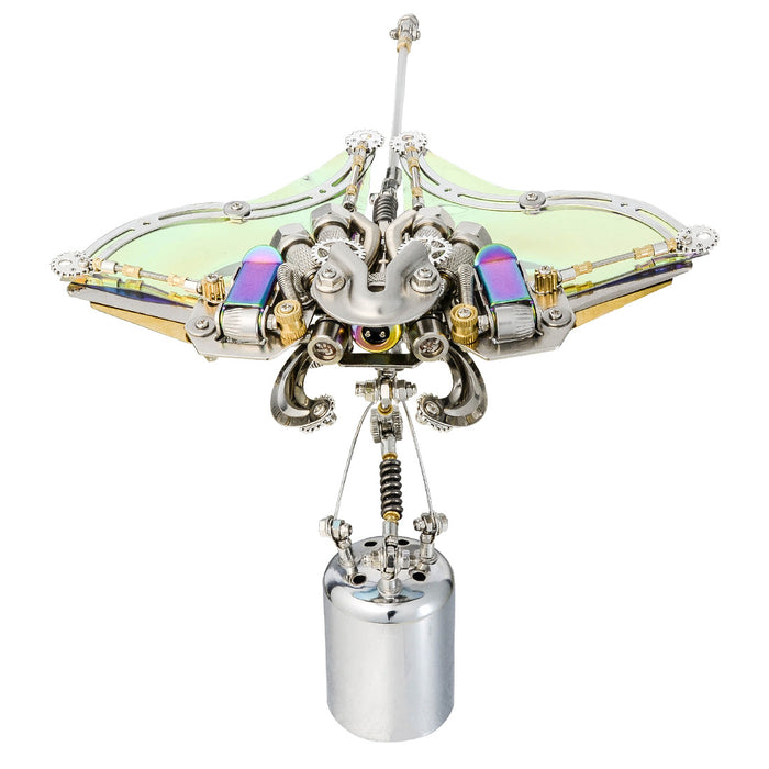 Mechanical Manta Ray 3D Steampunk Metal Kits with Bright Eyes and Translucent Wings