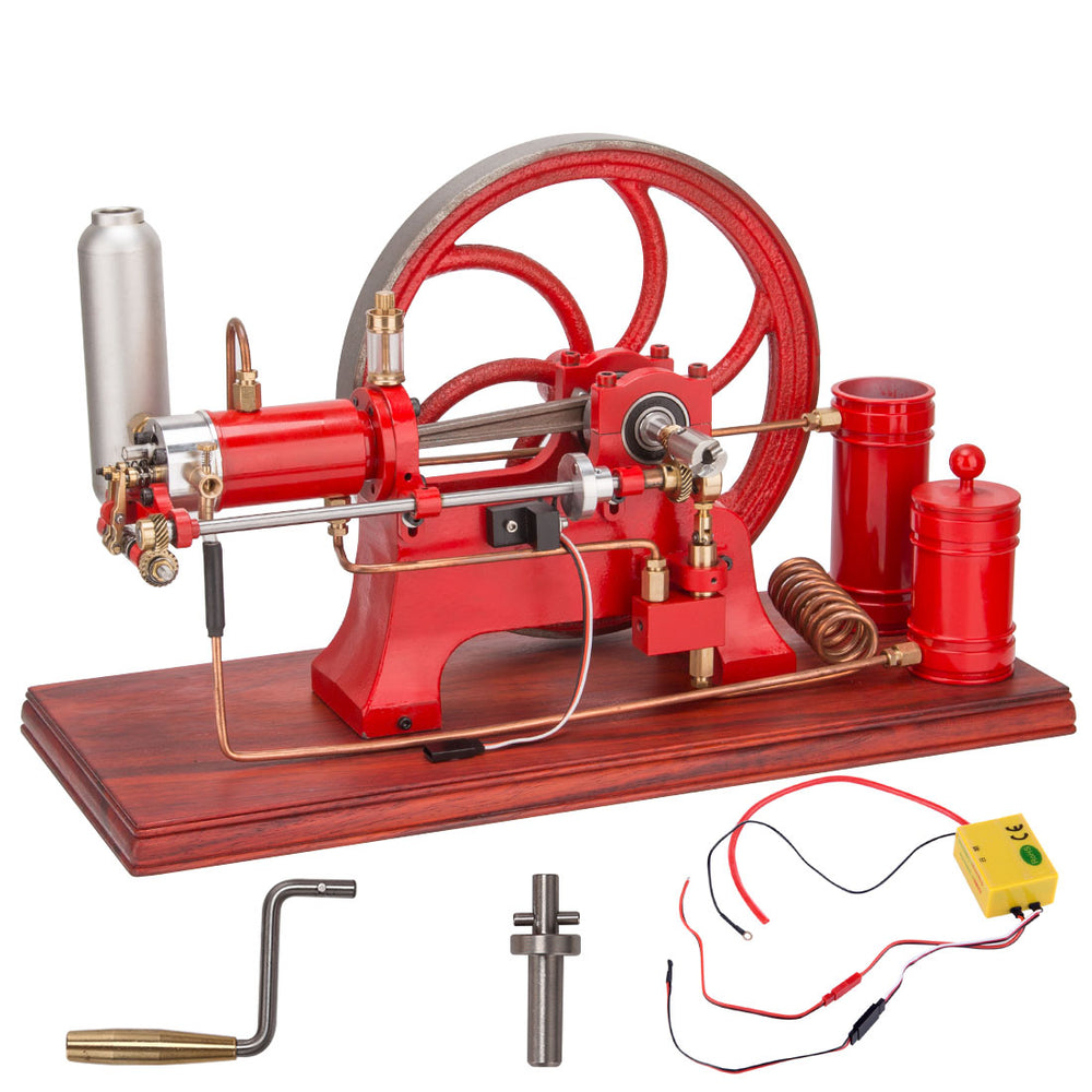 RETROL Horizontal Mill Engine Stationary Steam Engine Hot-bulb Engine Look 4-Stroke Water-cooling Gasoline Engine IC Engine Model