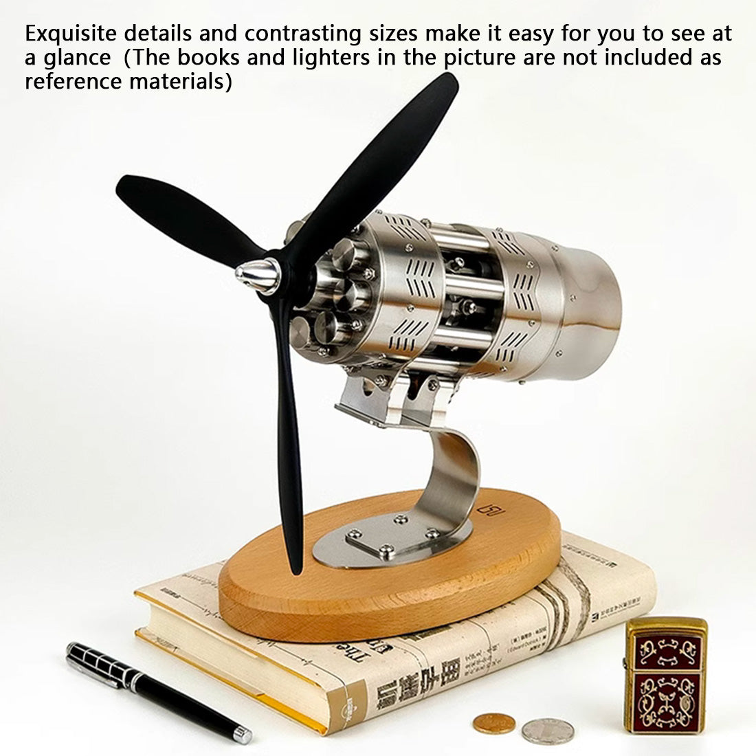 16-Cylinder Swash Plate Stirling Engine Model Aircraft Mechanical Engine Artwork Toy Gift