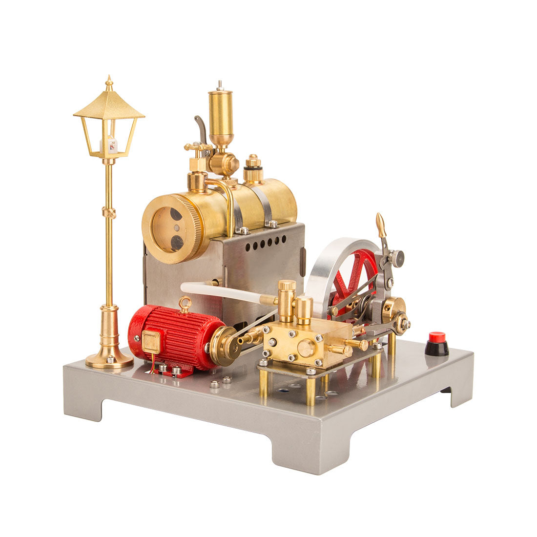 retrol se-02 metal steam engine model and boiler model kit with generator and street lamp