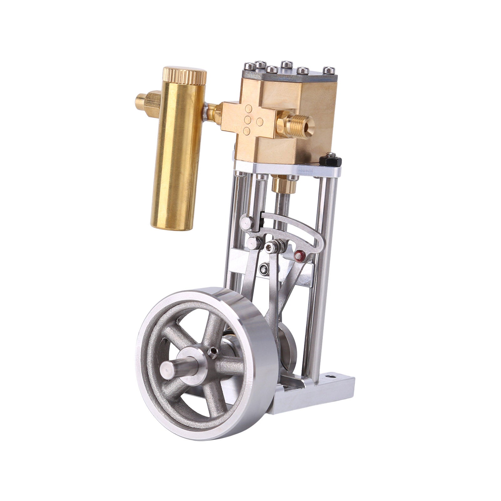 V1313 Mini Vertical Single-Cylinder Steam Engine Model with Reversing Mechanism Steam-Powered Mechanical Model