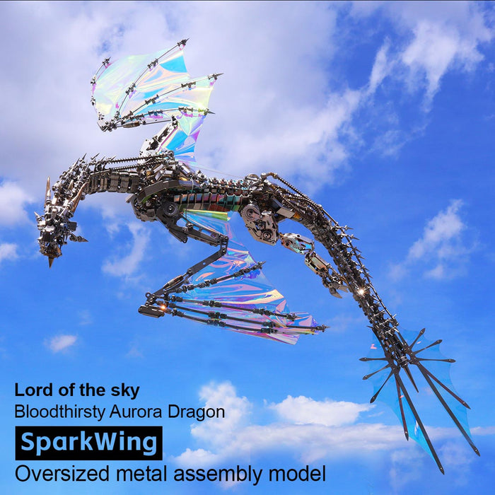 3D Metal Bloodthirsty Aurora Dragon Assembly Model Kit 