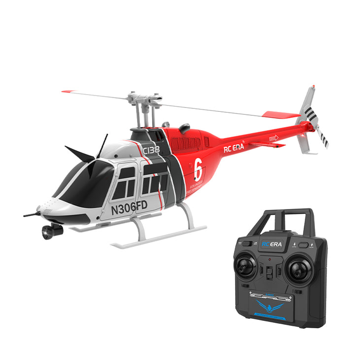 RC ERA C138 1/33 Scale BELL 206 Helicopter 2.4G 6CH Single-Rotor Gyroscopic Flying Aircraft Model