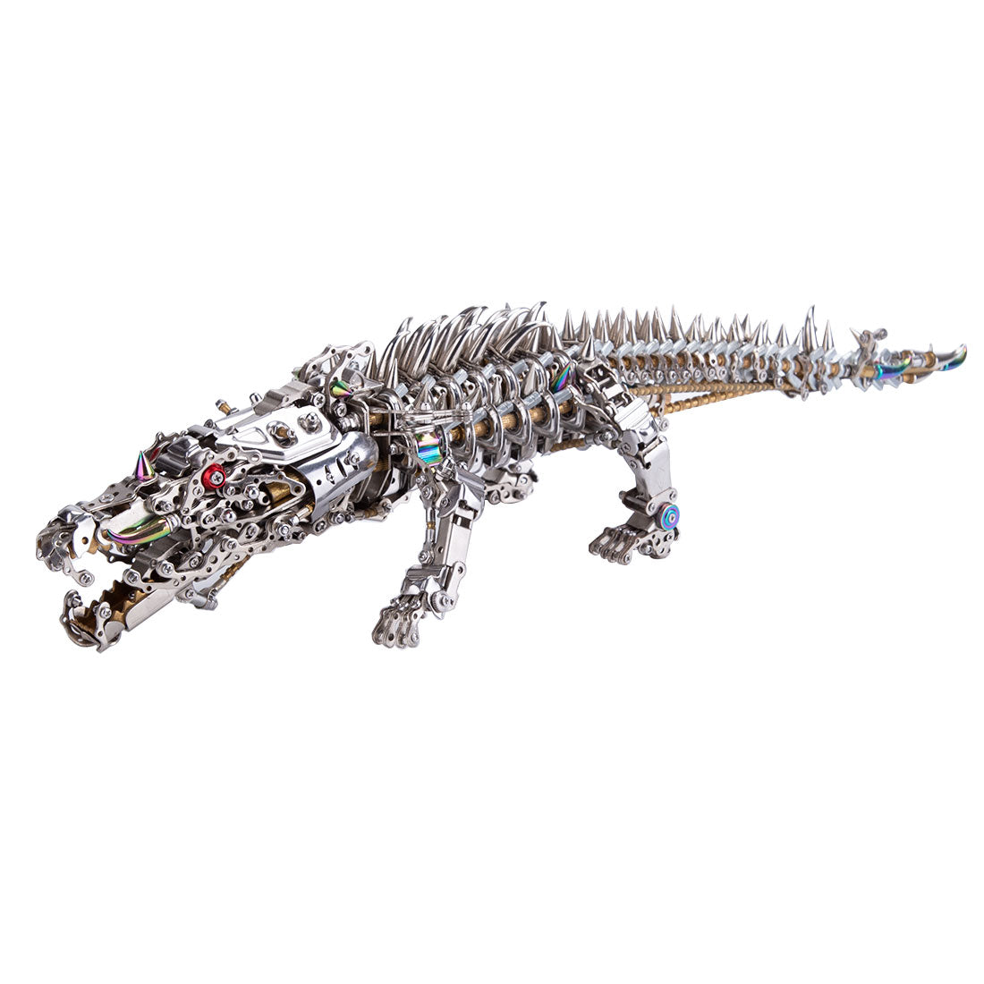 3D Metal Sleeping Crocodile DIY Metal Puzzle Model Kit Mechanical Assembly Crafts 1500+PCS