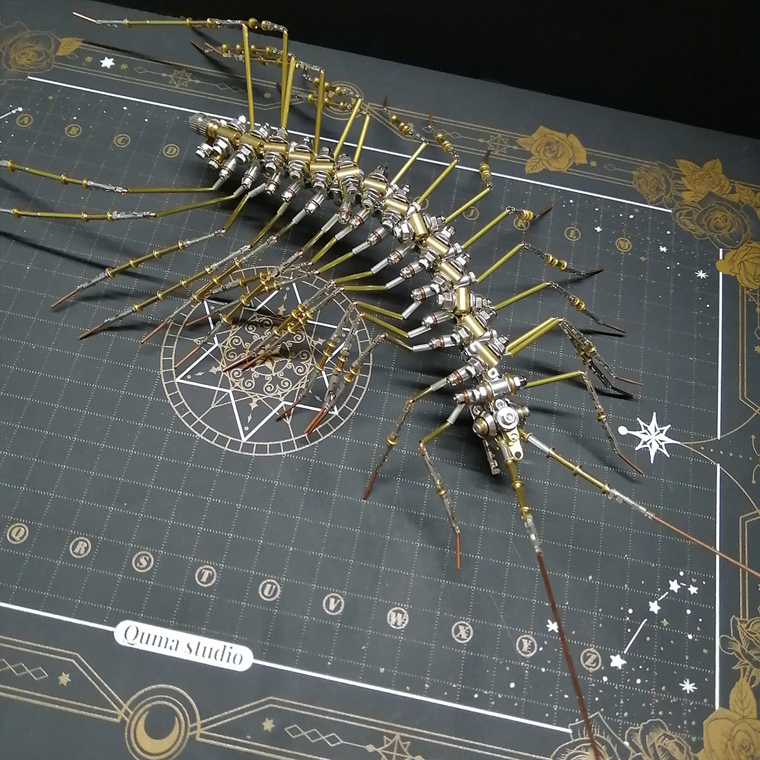 Mechanical Punk Scutigera 3D Metal Model Steampunk Insect Centipede DIY Assembly Kit 700+PCS