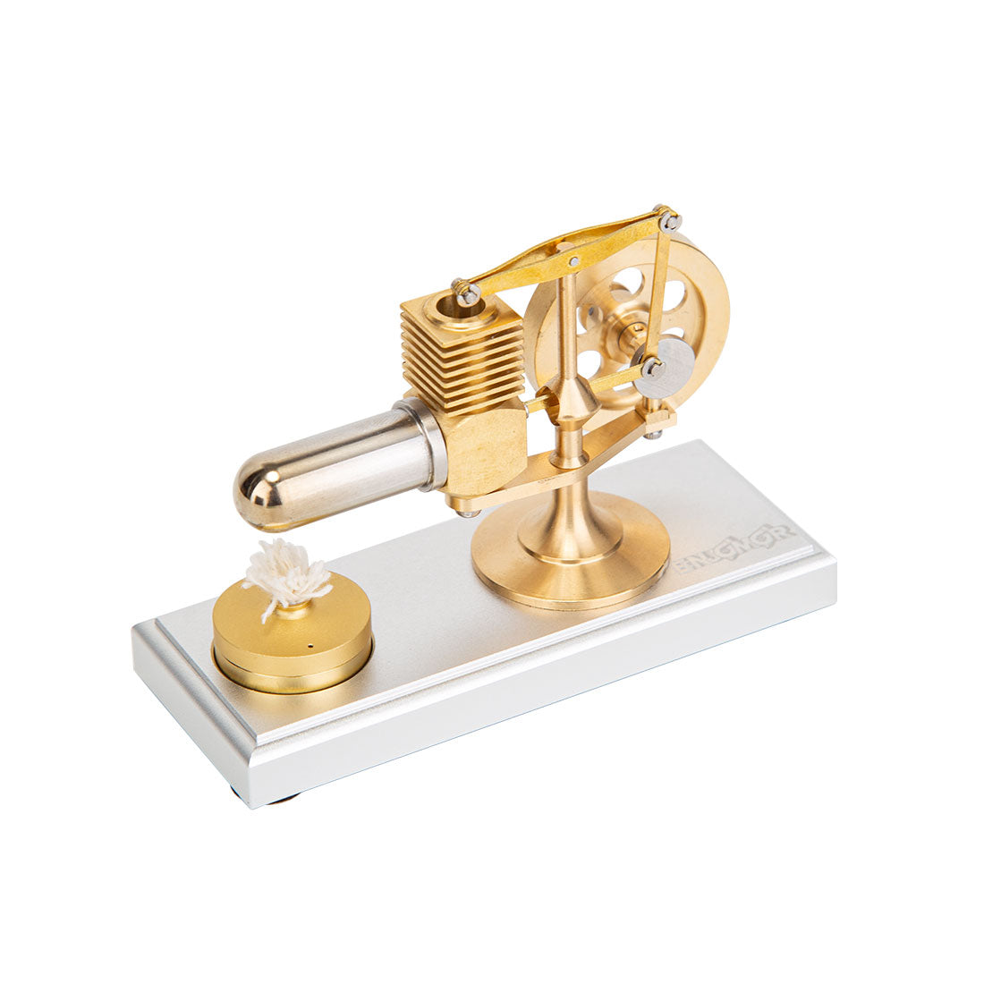 ENJOMOR Hog Stirling Engine Mini Balance Beam Hot Air Stirling External Combustion Engine Model 