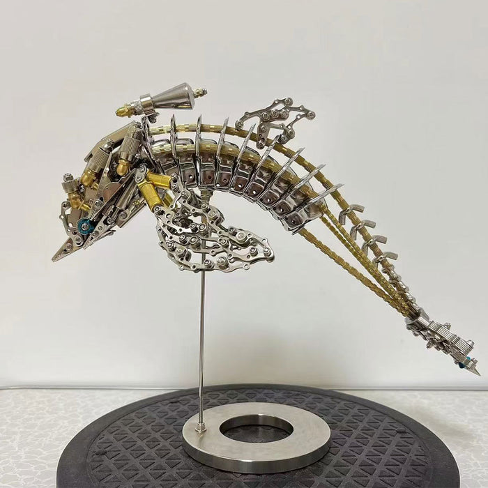 3D DIY Mechanical Dolphin Steampunk Metal Assembly Model Bionic Oceanic Creature Creative Desk Ornament