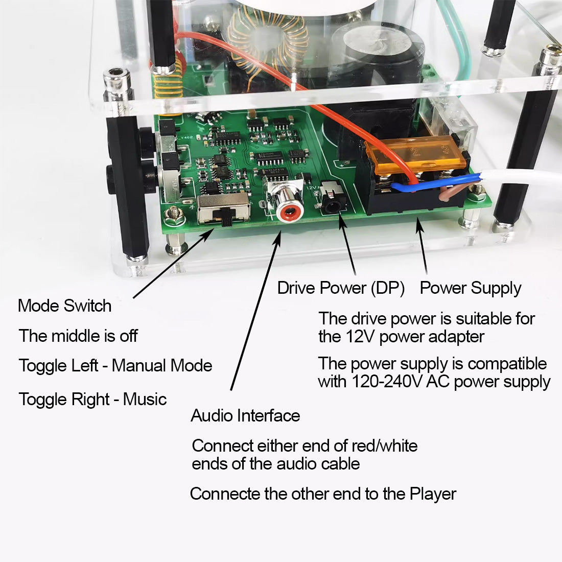 Mini Solid-State Integrated Tesla Coil with Arc Music Playback Experimental Science Creative Gift