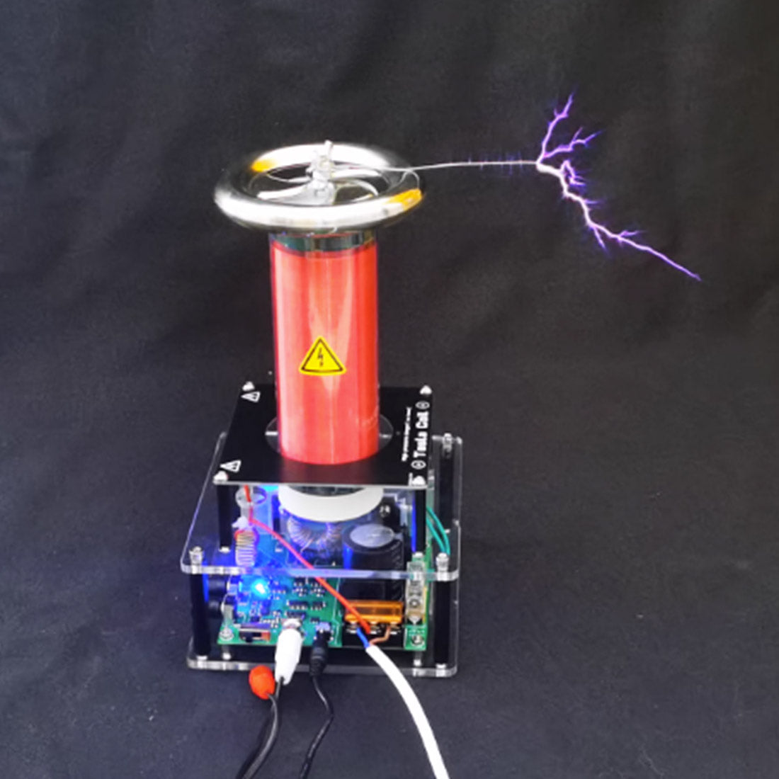 Mini Solid-State Integrated Tesla Coil with Arc Music Playback Experimental Science Creative Gift