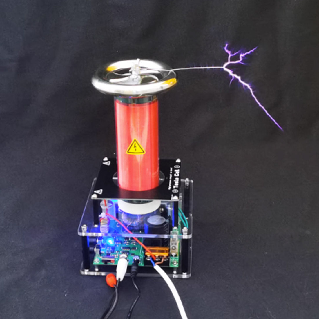 Mini Solid-State Integrated Tesla Coil with Arc Music Playback Experimental Science Creative Gift