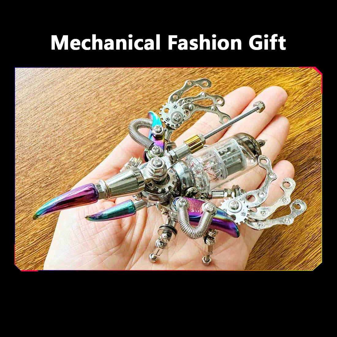 Mechanical Beetle 3D Metal DIY Insect Metal Assembly Model Colorful Parts Toy 200PCS