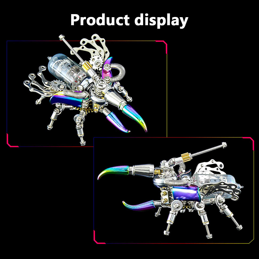 Mechanical Beetle 3D Metal DIY Insect Metal Assembly Model Colorful Parts Toy 200PCS