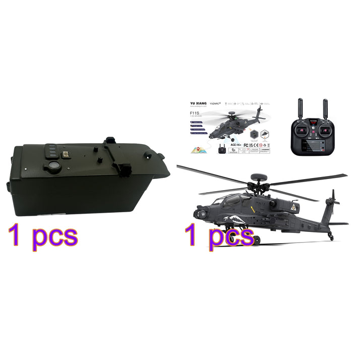 YU XIANG Apache GPS Helicopter F11-S AH64 1/32 Scale 2.4G 6CH RC Dual-Axis Co-Drive Flybarless 6G/3D Stunt