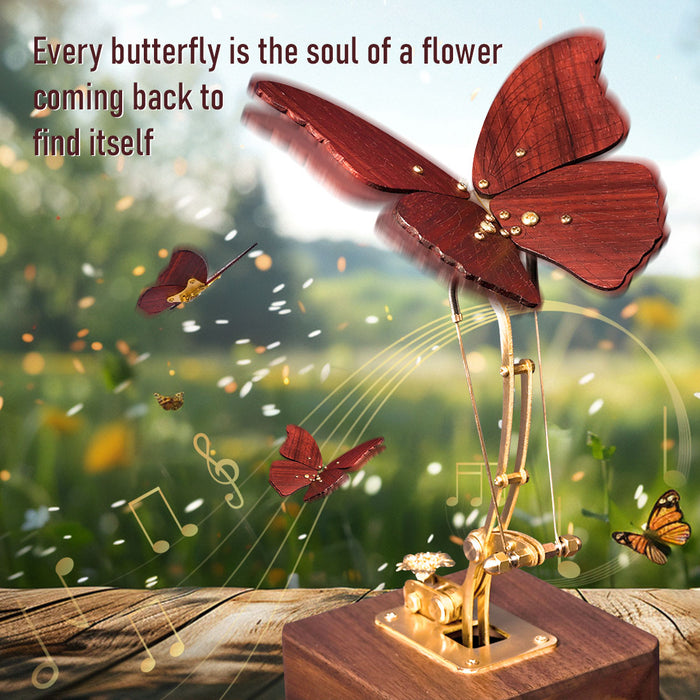 Flying Butterfly Model Kit 3D Dynamic Mechanical Crafts Kinetic Butterfly Model Kit for Kids, Teens, and Adults