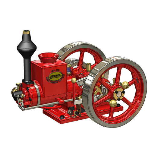 EngineDIY RETROL ENGINE HM-01 7cc Engine 4-stroke Horizontal Hit and Miss Internal Combustion Engine Model