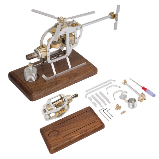 DIY Helicopter Model Kit Parts Working Hot Air Stirling Kit-Stirling Engine Model That Works