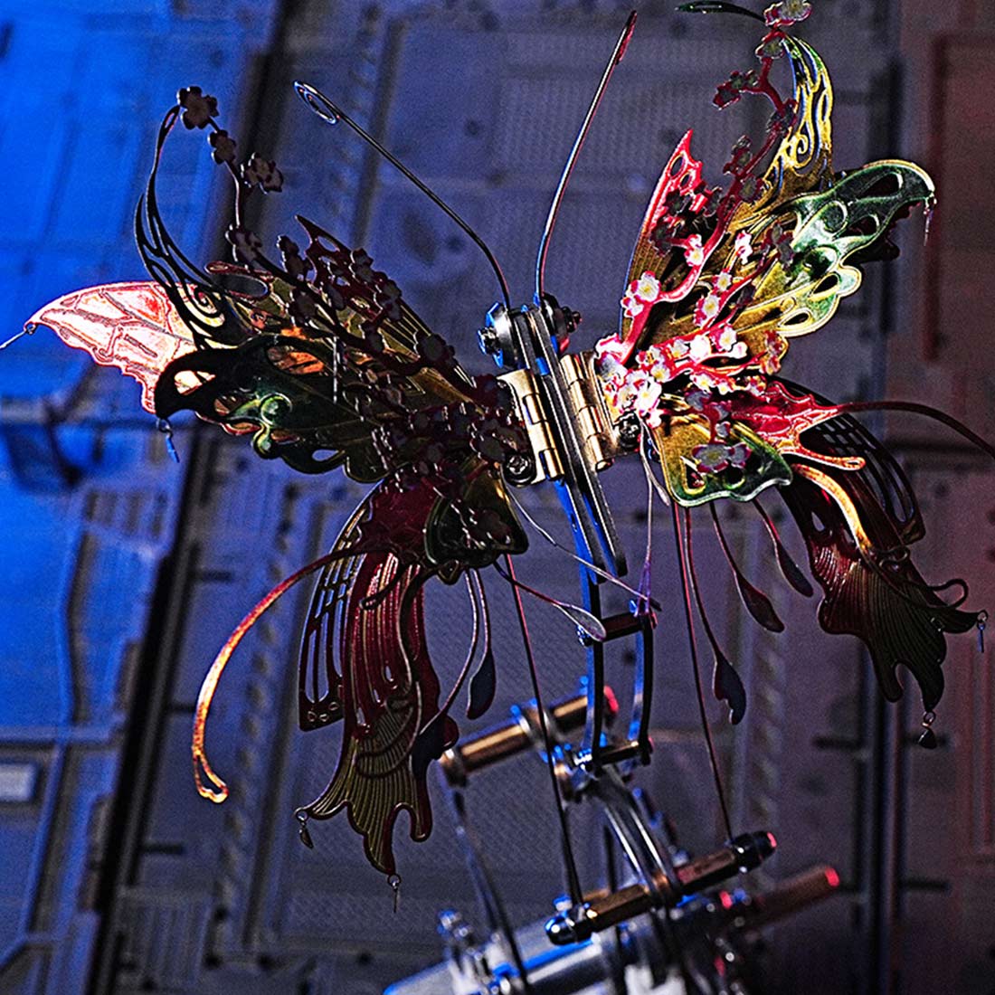 3D Metal Mechanical Butterfly Assembly Model Kit with Mechanical Transmission