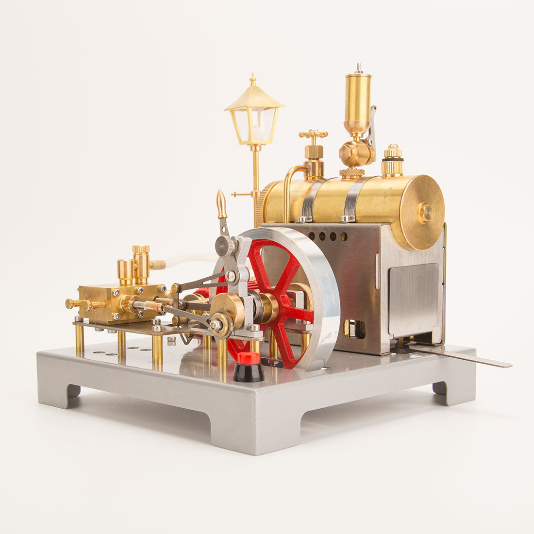 retrol se-02 metal steam engine model and boiler model kit with generator and street lamp