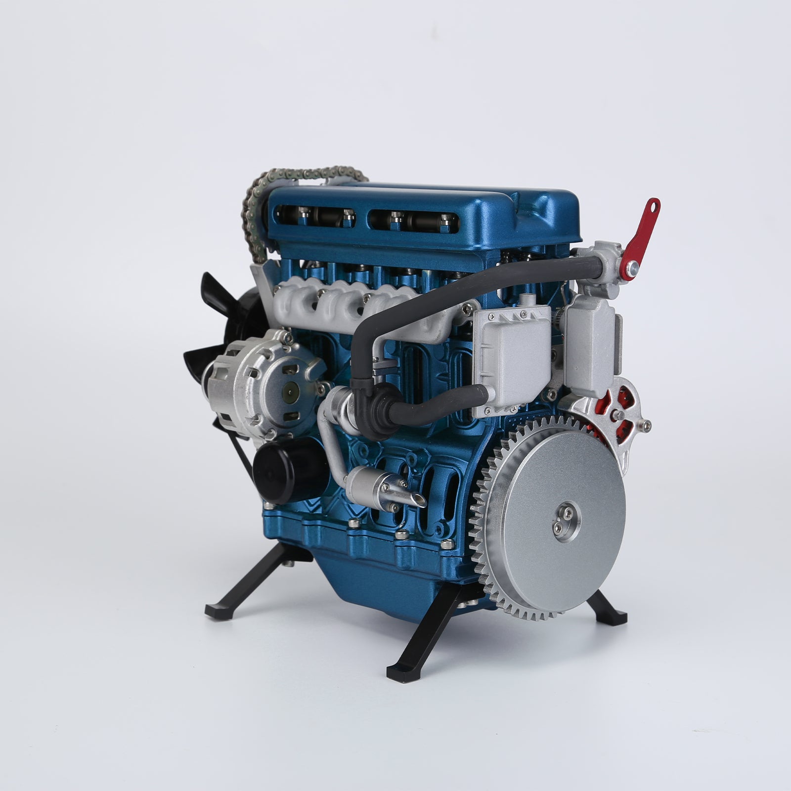 TECHING L4 Engine Model Kit that Works - Build Your Own Engine - Full Metal 4 Cylinder Car Engine Kit Car Engine Model