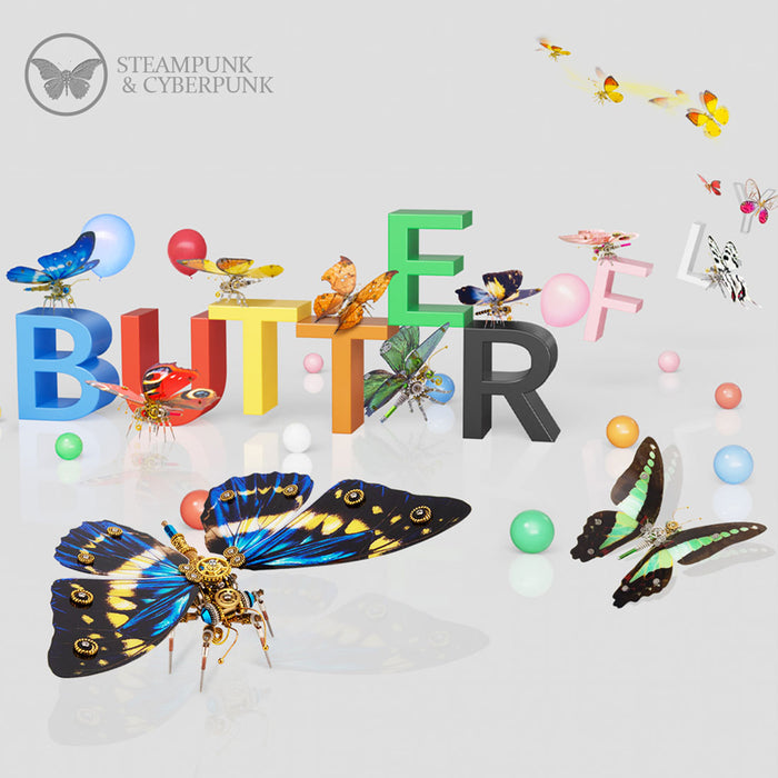 3D Mechanical Butterfly Assembly Model Kit for Art Collectors