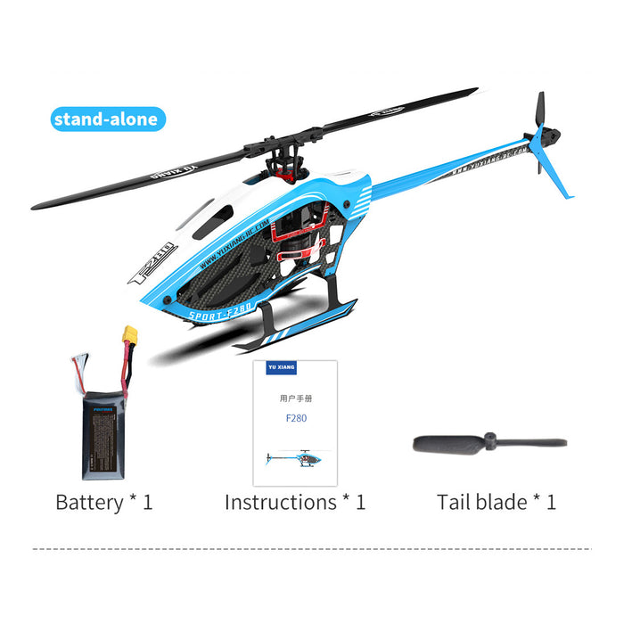 YU XIANG F280 2.4G 6CH RC Brushless Direct Drive 3D/6G Stunt Helicopter RTF Model