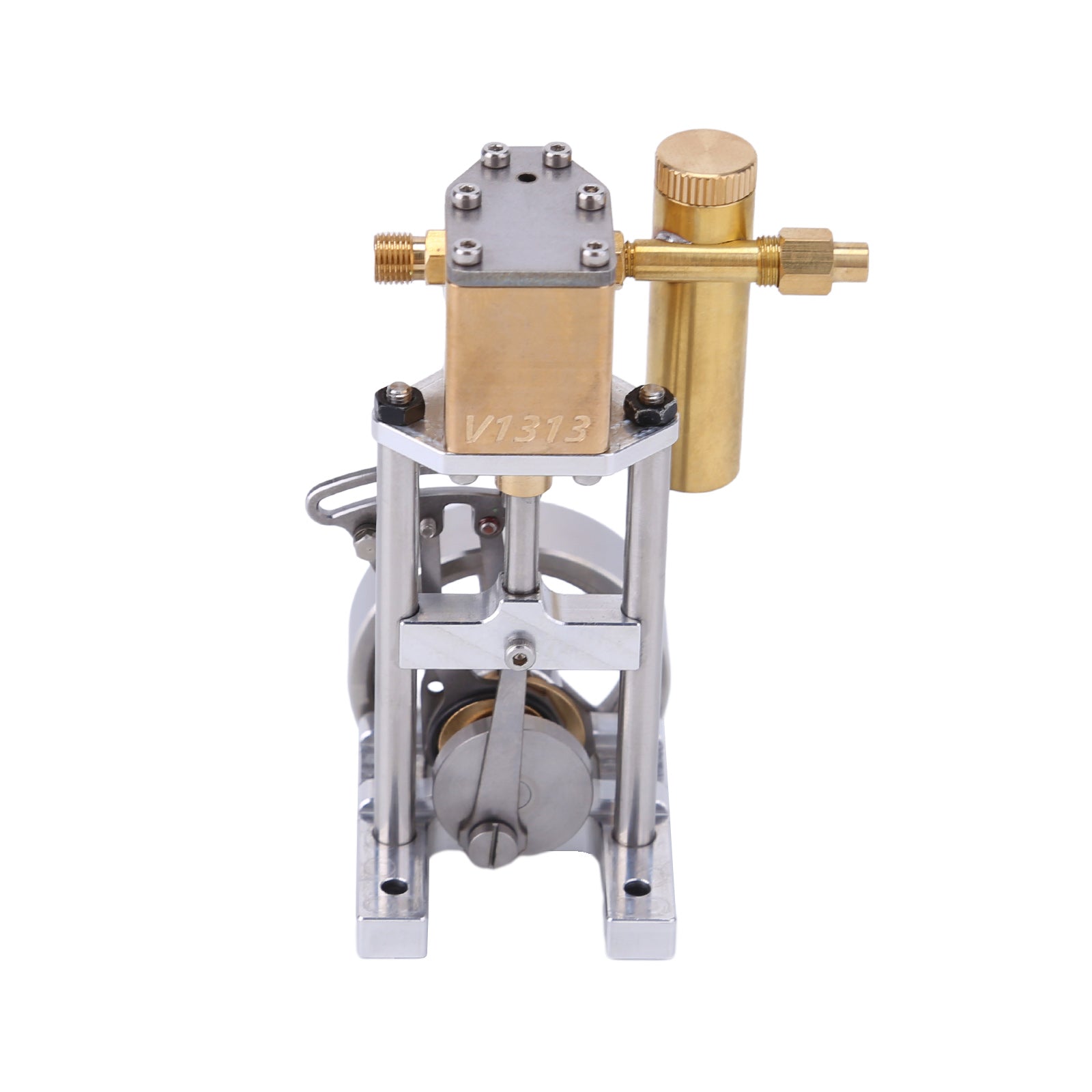 V1313 Mini Vertical Single-Cylinder Steam Engine Model with Reversing Mechanism Steam-Powered Mechanical Model