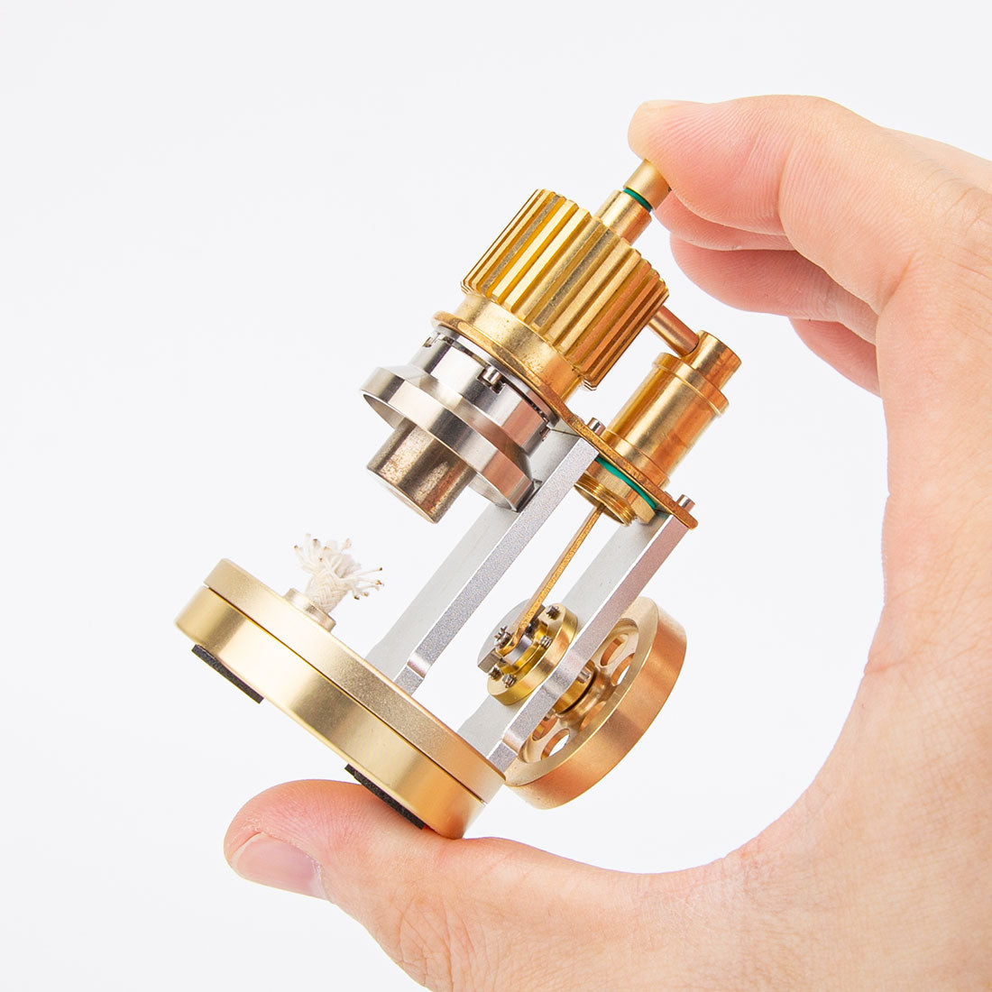 ENJOMOR Ringbom J01 Stirling Engine Miniature Free-piston Hot Air External Combustion Engine Model (Kit Version)