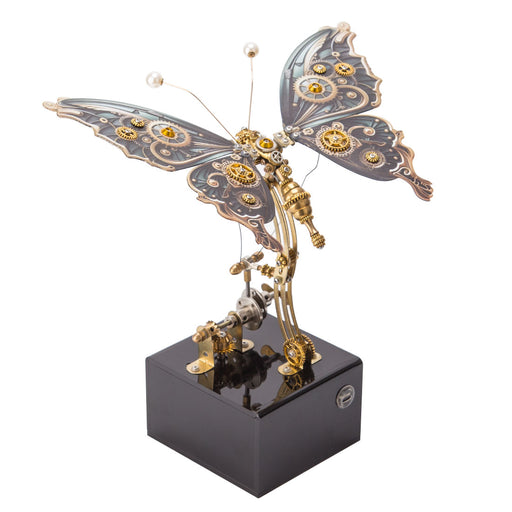 Mechanical 3D DIY Dynamic Butterfly Metal Model Building Kits with Music Box