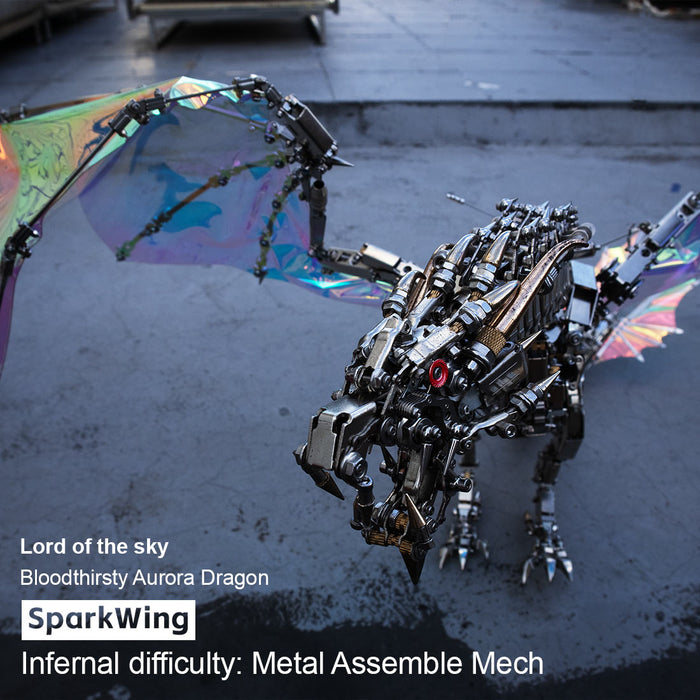 3D Metal Bloodthirsty Aurora Dragon Assembly Model Kit 