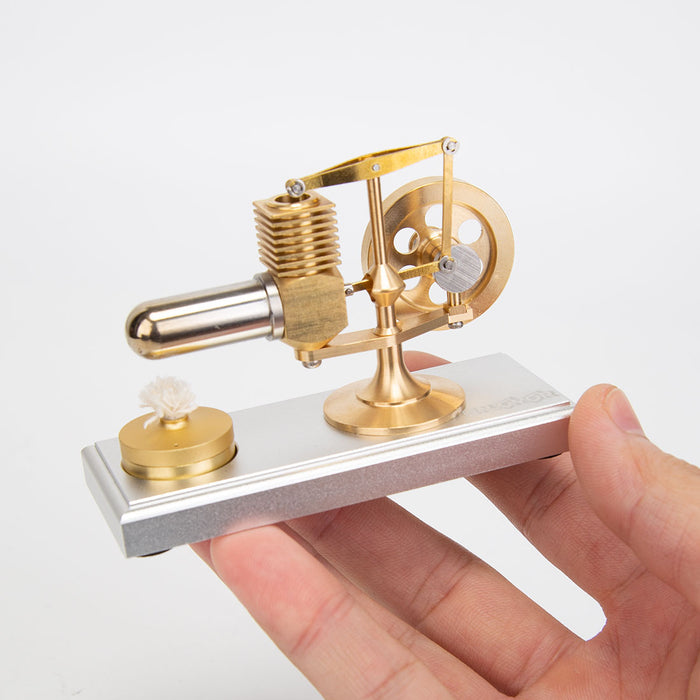 ENJOMOR Hog Stirling Engine Mini Balance Beam Hot Air Stirling External Combustion Engine Model 