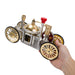 ENJOMOR Antique Metal Steam-Powered Car Model Retrol Steam Engine Model Car STEM Toy Christmas Gift Collection