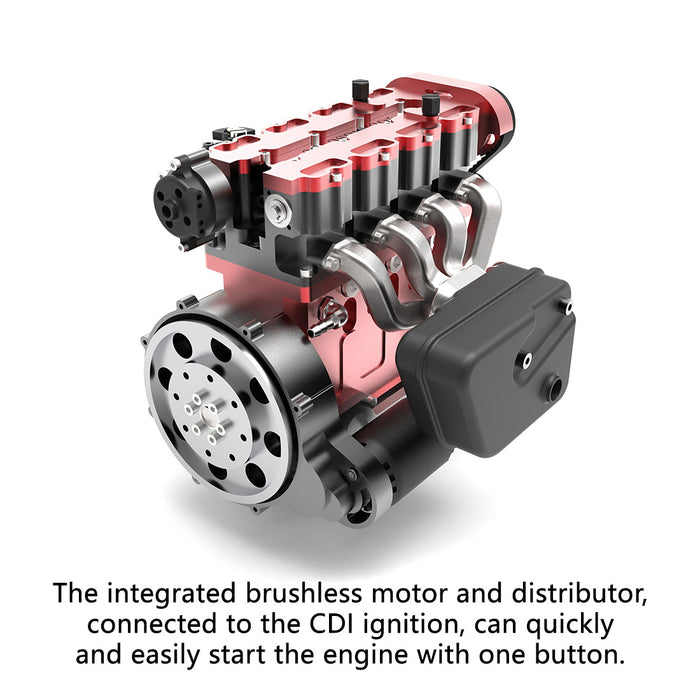 enginediy l4 engine enjomor gs l4 dohc inline 4 cylinder 4 stroke water-cooled rc gasoline engine model that works ic engine